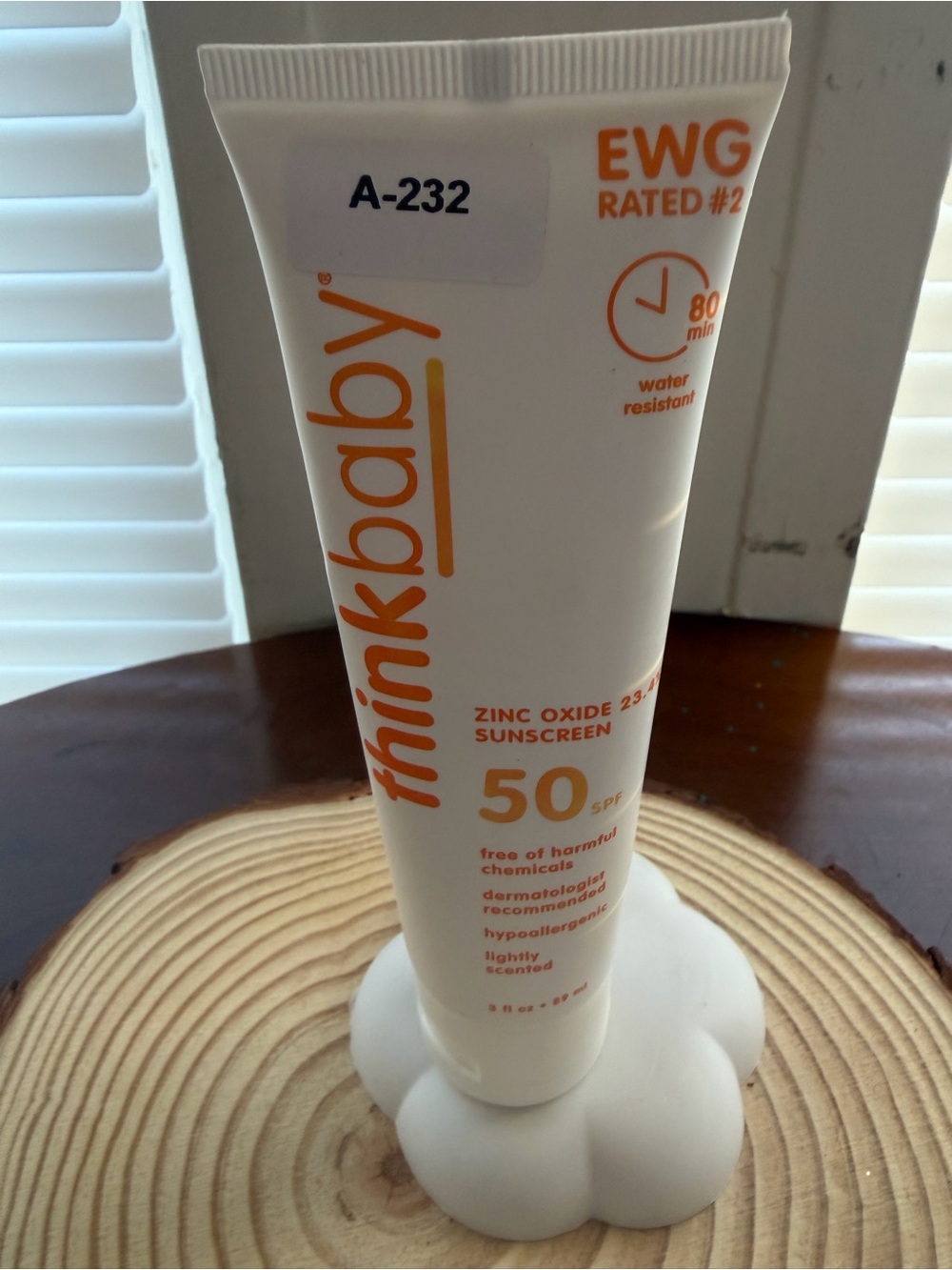 Think! baby SPF 50 Mineral Sunscreen - Orange Accents